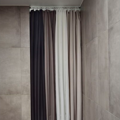 Zone Lux badeforhæng grå 180x200 cm