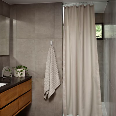 Zone Lux badeforhæng grå 180x200 cm