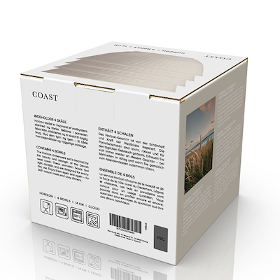 Coast Horizon skål hvid Ø 14 cm 4 stk.