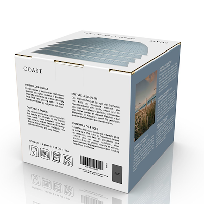 Coast Horizon skål blå Ø 14 cm 4 stk.