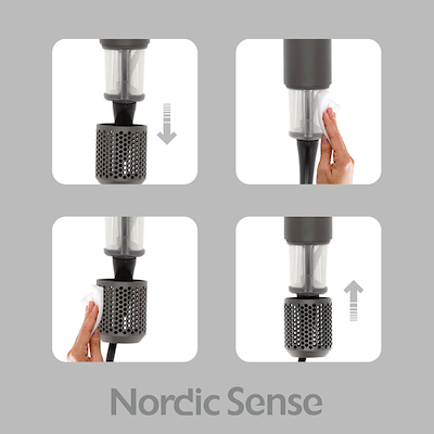 Nordic Sense AI-hårtørrer grå 1600 watt