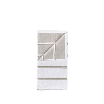 Zone Sauna håndklæde hvid/grå/ grøn 50x100 cm