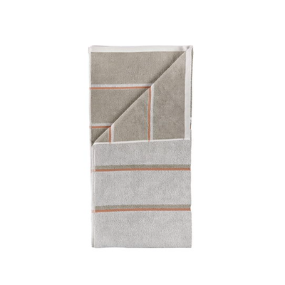 Zone Sauna håndklæde grå/grøn/sand 70x140 cm