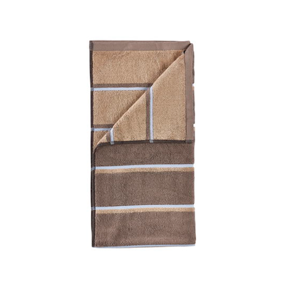 Zone Sauna håndklæde brun/beige/blå 70x140 cm