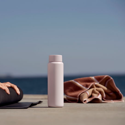 Zone Sauna håndklæde brun/sand/blå 70x140 cm