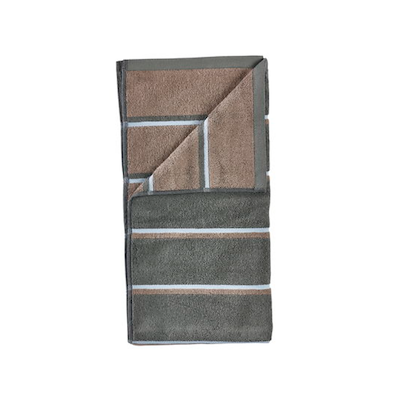 Zone Sauna håndklæde grøn/taupe/blå 70x140 cm