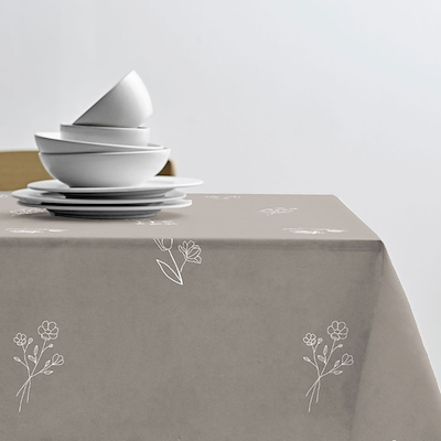 Södahl Charm dug sand/hvid 140x270 cm