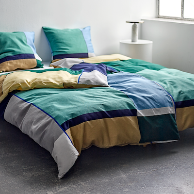 Södahl Colour Block sengesæt grøn 140x200 cm