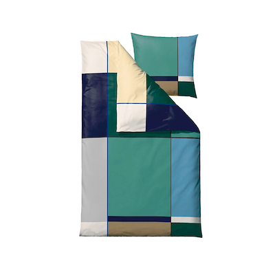 Södahl Colour Block sengesæt grøn 140x200 cm