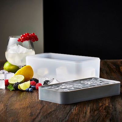 Funktion isterningbakke med låg klar 32 isterninger