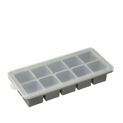 Funktion isterningbakke med låg grå 10 isterninger