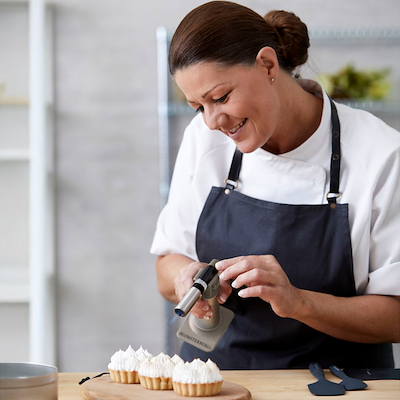 Blomsterbergs gasbrænder latte H 16 cm