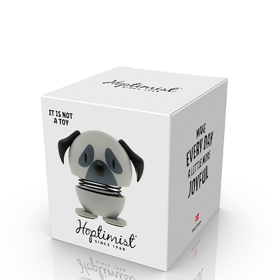 Hoptimist Mops figur XS grå H 4,9 cm