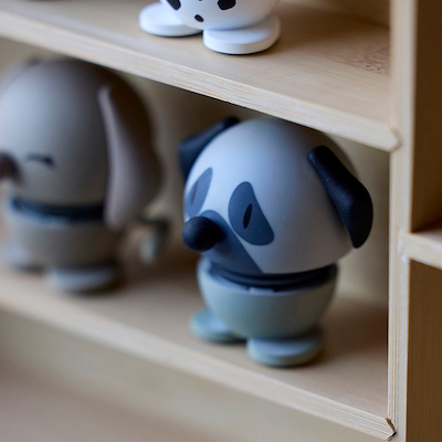 Hoptimist Mops figur XS grå H 4,9 cm