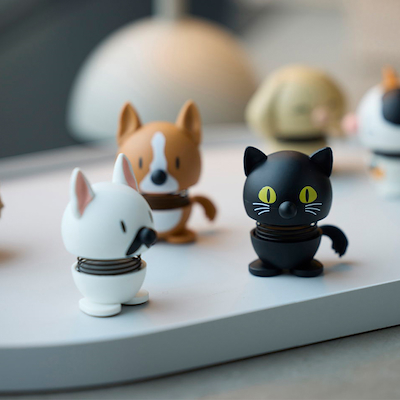 Hoptimist Fransk Bulldog figur XS hvid H 6 cm