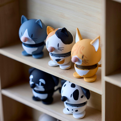 Hoptimist Orange Tabby kat figur XS orange H 5,8 cm