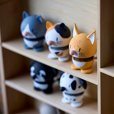 Hoptimist Amerikansk Korthår kat figur XS gråblå H 5,3 cm