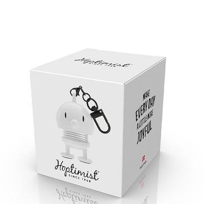 Hoptimist Bumble vedhæng hvid H 5,9 cm