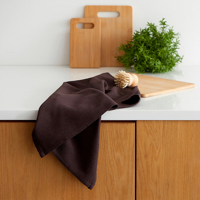 Södahl Bastian Diamond viskestykke coffee bean 50x70 cm