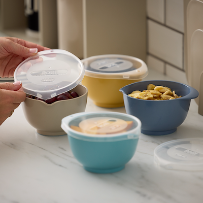 Rosti NEW Margrethe røreskålesæt med låg multifarvet 0,5 liter 4 stk.