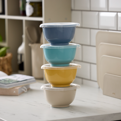 Rosti NEW Margrethe røreskålesæt med låg multifarvet 0,5 liter 4 stk.