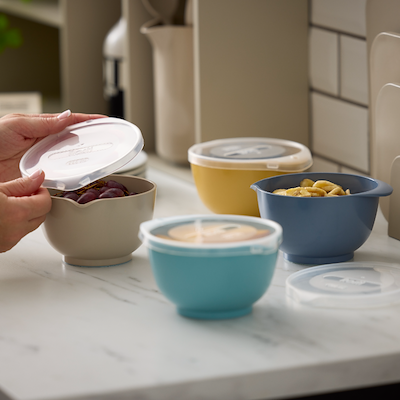 Rosti NEW Margrethe røreskålesæt med låg multifarvet 0,5 liter 4 stk.