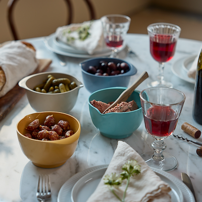 Rosti NEW Margrethe røreskålesæt med låg multifarvet 0,5 liter 4 stk.