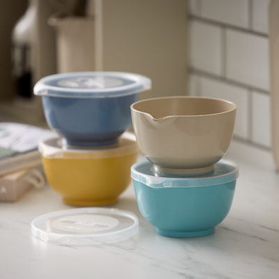 Rosti NEW Margrethe røreskålesæt med låg multifarvet 0,5 liter 4 stk.