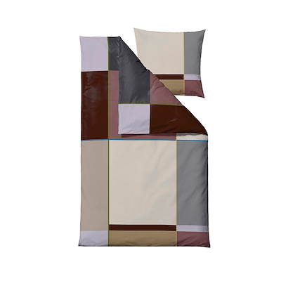 Södahl Colour Block sengetøj rosa 140x220 cm