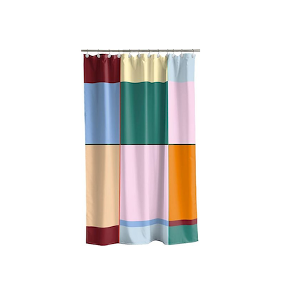 Södahl Colour Block badeforhæng lilla 180x200 cm