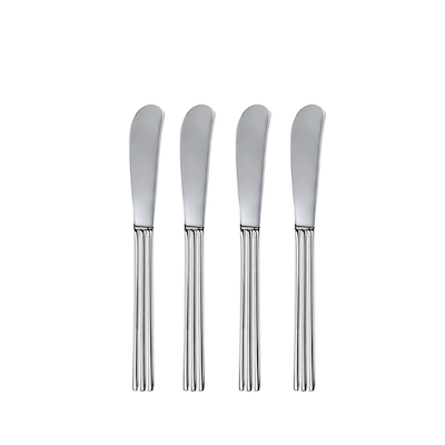 Gense Thebe smørkniv blankt stål 4 stk.