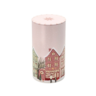 Pillivuyt Vinter kagedåse rosa Ø 10 cm H 18,5 cm