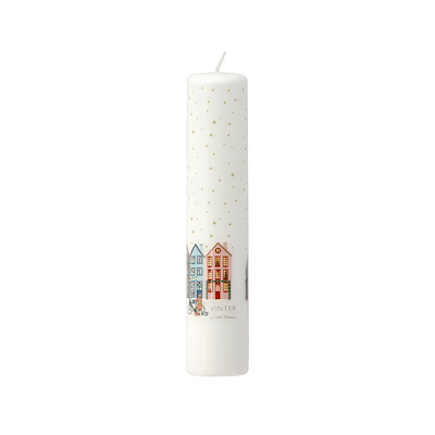 Pillivuyt Vinter kalenderlys hvid Ø 5 cm H 25 cm