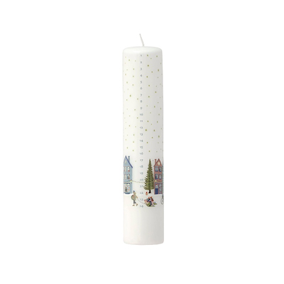 Pillivuyt Vinter kalenderlys hvid Ø 5 cm H 25 cm