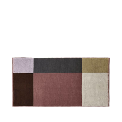 Södahl Colour Block håndklæde rosewood 70x140 cm