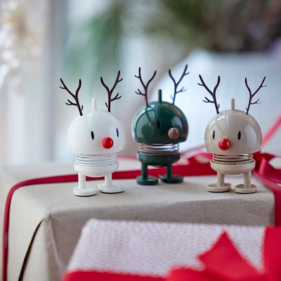 Hoptimist Reindeer Bumble XS figur hvid H 6,9 cm