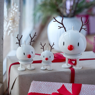 Hoptimist Reindeer Bumble XS figur hvid H 6,9 cm