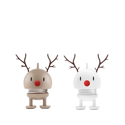Hoptimist Reindeer Bumble XS figur sæt latte/hvid