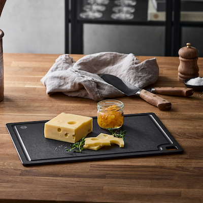 Pillivuyt Gourmet Ellé skærebræt sort 37x27,5 cm