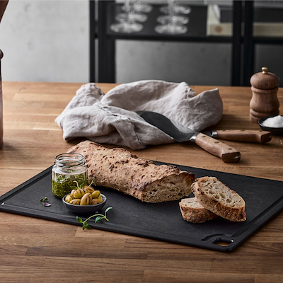 Pillivuyt Gourmet Ellé skærebræt sort 44x32,5 cm