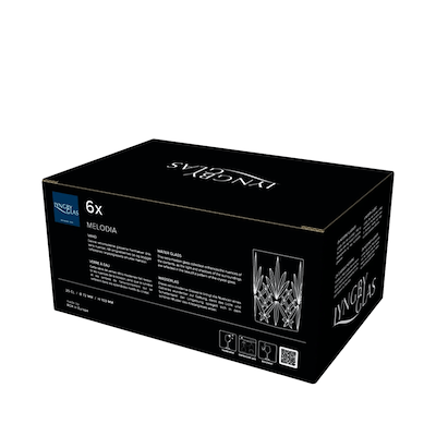 Lyngby Glas Melodia vandglas klar glas 6 stk. 25 cl