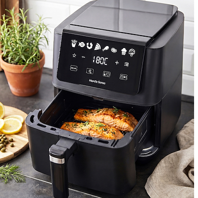 Nordic Sense airfryer 6,5 liter sort 1700 watt