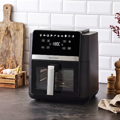 Nordic Sense airfryer 9 liter sort 2000 watt