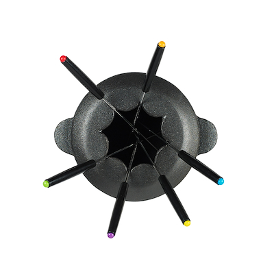 Funktion fonduesæt sort 10 dele Ø15 cm H17 cm