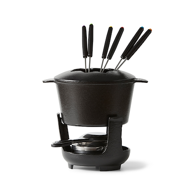 Funktion fonduesæt sort 10 dele Ø15 cm H17 cm