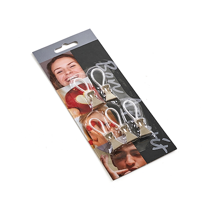 Funktion håndklædeclips blankt stål 5 stk