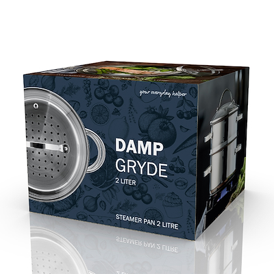 Funktion dampgryde stål farve 20 cm 2 liter