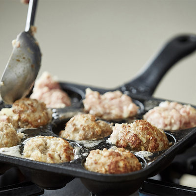 Holm æbleskivepande sort 33x19x4,6 cm