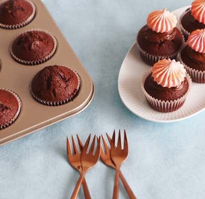 Aldente muffinform guld 12 muffins