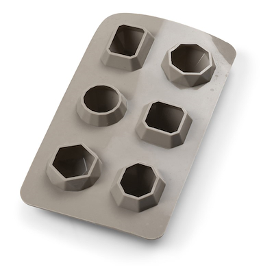 Bitz isterningbakke geometrisk grå 6 isterninger